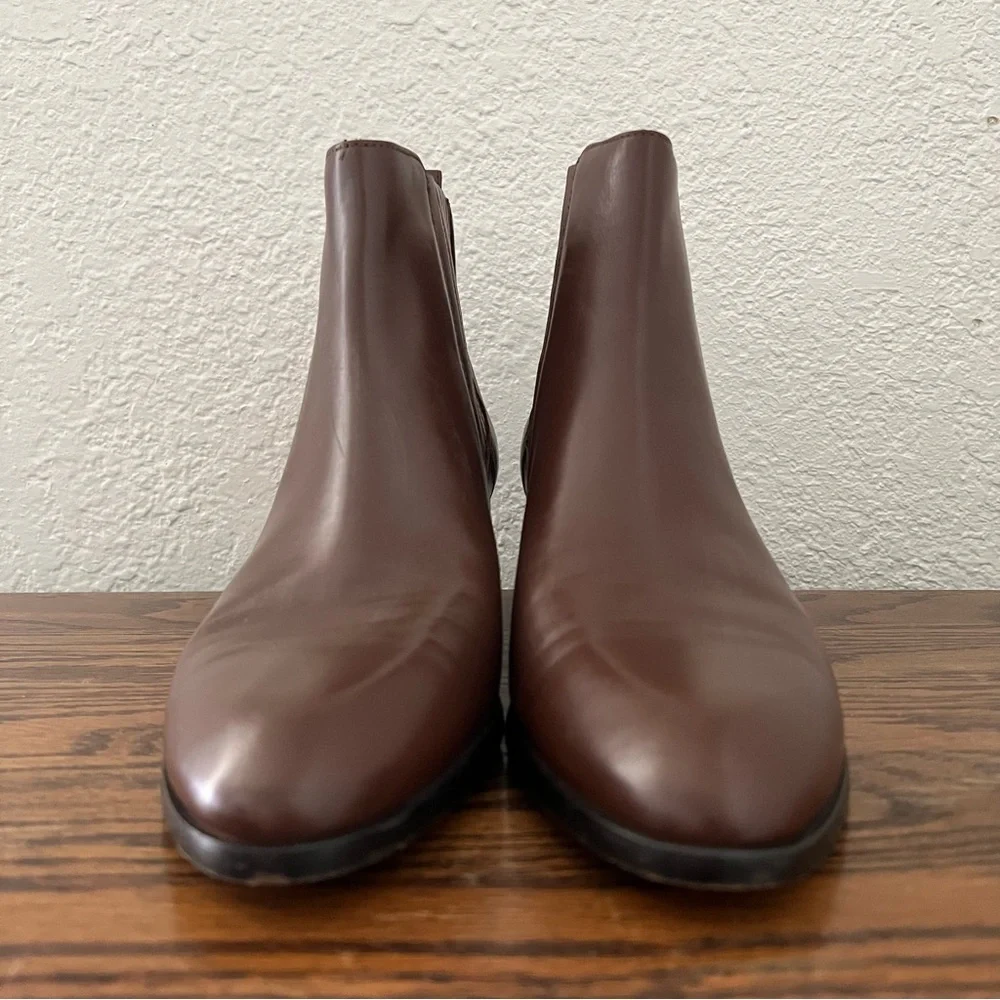 J.Crew Women's Chelsea Ankle Boots Brown Leather 03002 Size 10